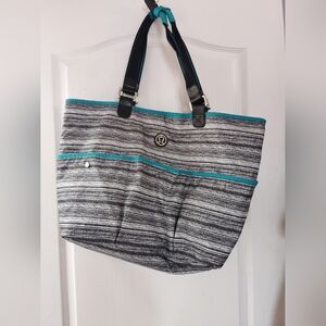 Lululemon Reversible Black and Gray Tote Bag